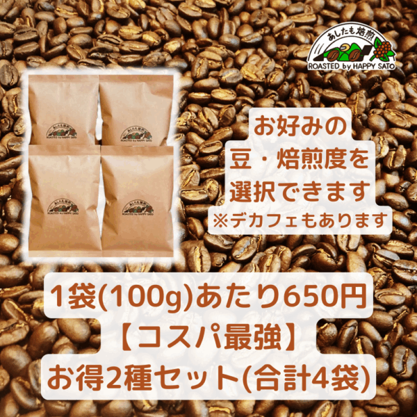 1袋100g 650円！【コスパ最強】お得2種セット（合計4袋）